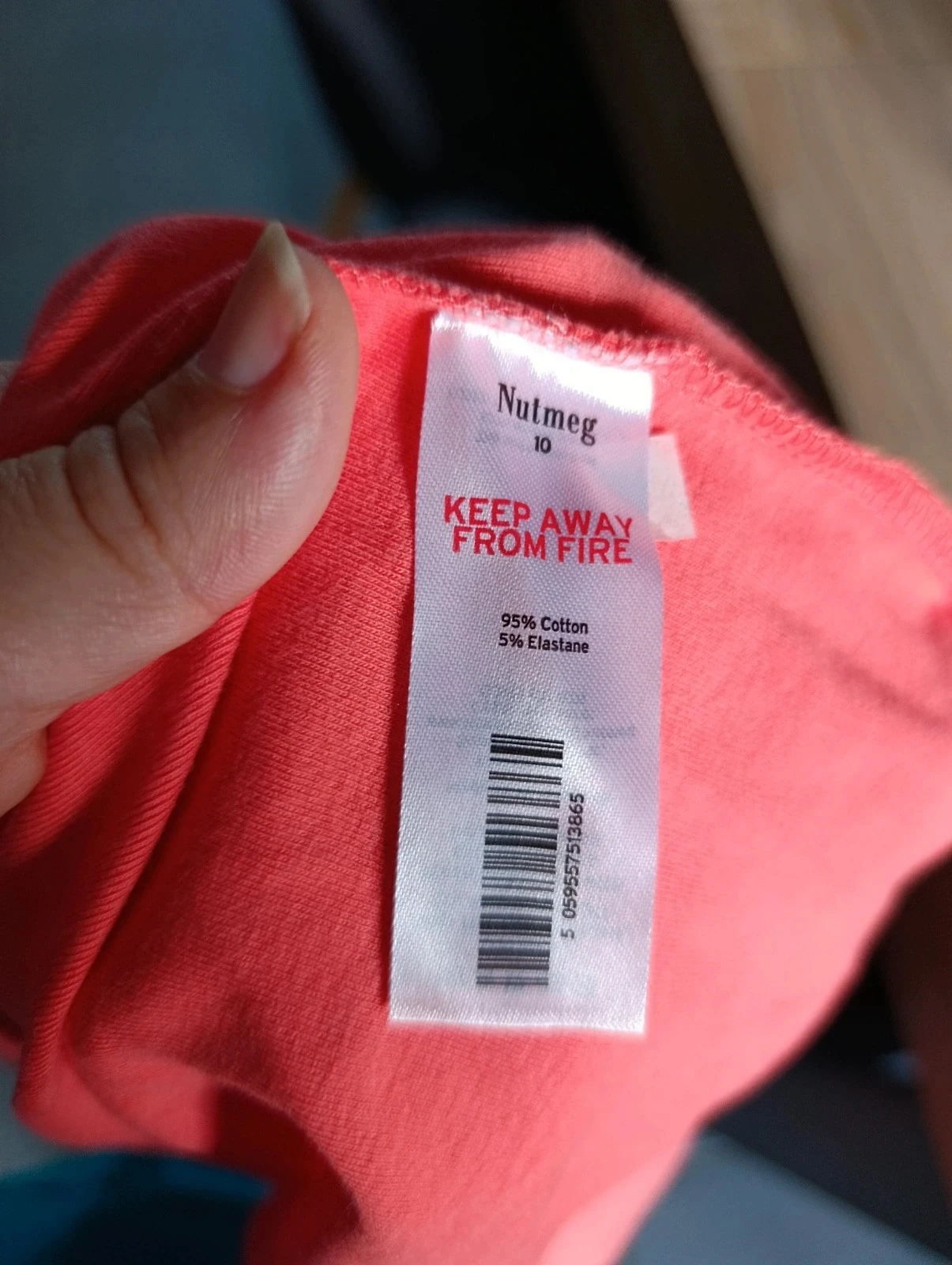 T-shirt Nutmeg coral feminino T38 – Novo com etiqueta – Algodão elástico – photo 10